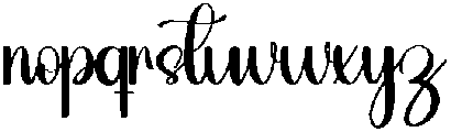 Angela Regular otf (400) Font LOWERCASE