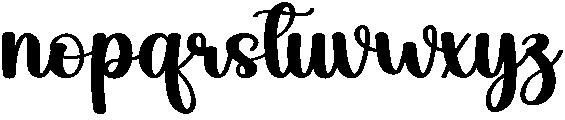 Angela Regular otf (400) Font LOWERCASE