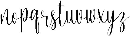 Angelia Regular otf (400) Font LOWERCASE
