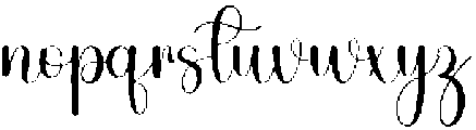 Angelia Regular otf (400) Font LOWERCASE