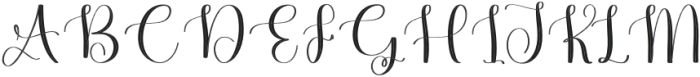 Angelia Signature Regular otf (400) Font UPPERCASE