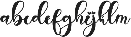 Angelia Valentine otf (400) Font LOWERCASE