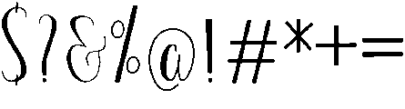 Angelica otf (400) Font OTHER CHARS