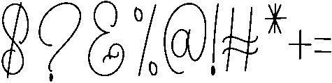 Angelina Regular otf (400) Font OTHER CHARS
