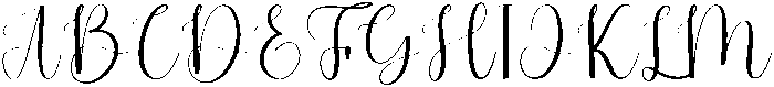 Angelina Regular otf (400) Font UPPERCASE