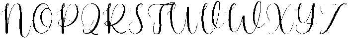 Angelina Regular otf (400) Font UPPERCASE