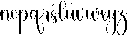 Angelina Regular otf (400) Font LOWERCASE