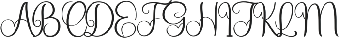 Angelina Regular otf (400) Font UPPERCASE