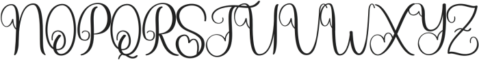 Angelina Regular otf (400) Font UPPERCASE