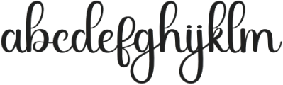 Angelina Regular otf (400) Font LOWERCASE