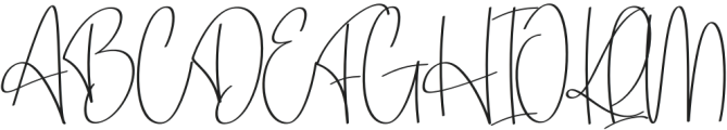 Angelina Signature Regular otf (400) Font UPPERCASE