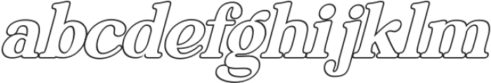 Angelina Vintage Italic Outline Italic Outline otf (400) Font LOWERCASE