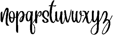 Angelina otf (400) Font LOWERCASE