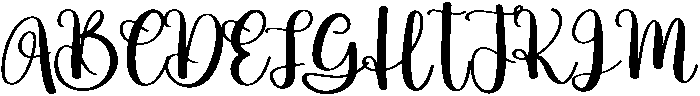 Angeline Regular otf (400) Font UPPERCASE