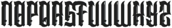 Angelo Thrufh Regular otf (400) Font LOWERCASE