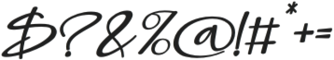 AngelynnSwash-Italic otf (400) Font OTHER CHARS