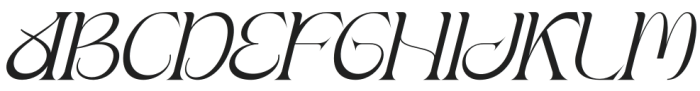 Angenta Italic otf (400) Font UPPERCASE