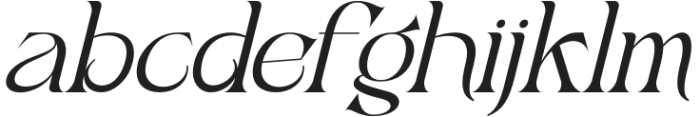 Angenta Italic otf (400) Font LOWERCASE