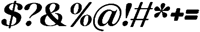 Anglica Serif Black Slanted otf (900) Font OTHER CHARS
