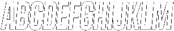 Angmar Rounded Outline Italic otf (400) Font UPPERCASE