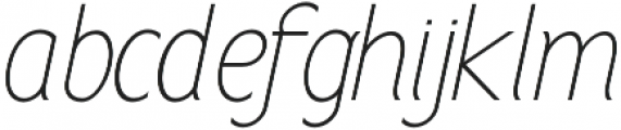 Anicon Sans Thin Italic otf (100) Font LOWERCASE