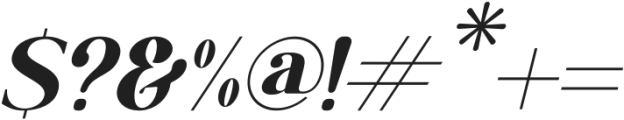 Anilez Italic otf (400) Font OTHER CHARS