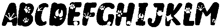 Animal Paws otf (400) Font UPPERCASE