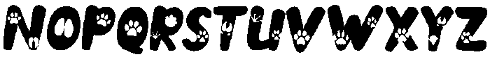 Animal Paws otf (400) Font UPPERCASE