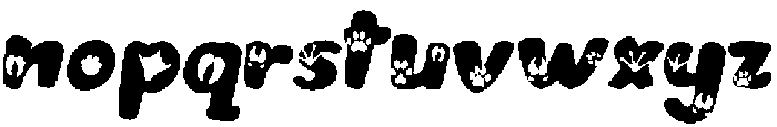 Animal Paws otf (400) Font LOWERCASE