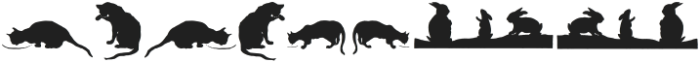 AnimalSilhouettes otf (400) Font OTHER CHARS
