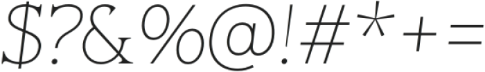 Animus Light Italic otf (300) Font OTHER CHARS