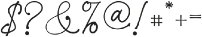 Anisa Signature otf (400) Font OTHER CHARS