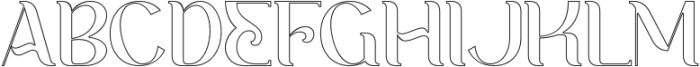 Ankori Outline Regular otf (400) Font UPPERCASE