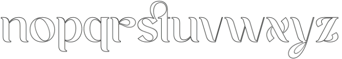 Ankori Outline Regular otf (400) Font LOWERCASE