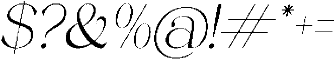 Annagia Italic otf (400) Font OTHER CHARS