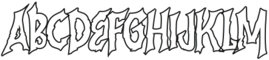 Another Nightmare Outline otf (400) Font UPPERCASE