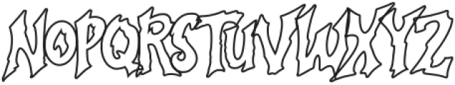 Another Nightmare Outline otf (400) Font LOWERCASE