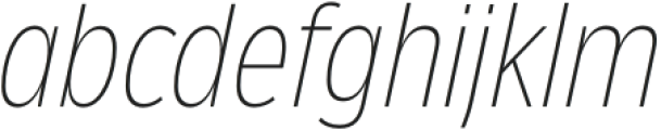 Ansage Thin CD Italic otf (100) Font LOWERCASE