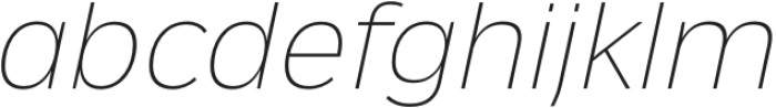 Ansage Thin Italic otf (100) Font LOWERCASE