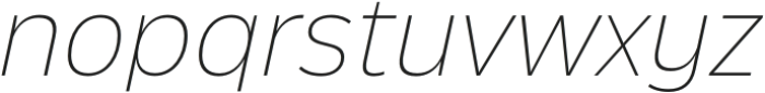 Ansage Thin Italic otf (100) Font LOWERCASE