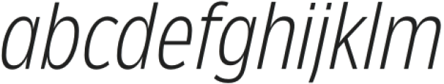 Ansage XLight CD Italic otf (300) Font LOWERCASE