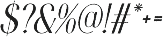 Ansela Rough Italic otf (400) Font OTHER CHARS