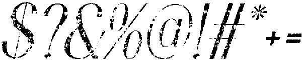 Ansela Stamp Italic otf (400) Font OTHER CHARS