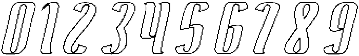 Antelope Run-Hollow otf (400) Font OTHER CHARS