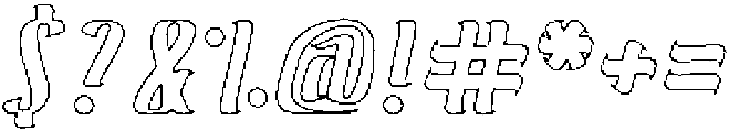 Antelope Run-Hollow otf (400) Font OTHER CHARS