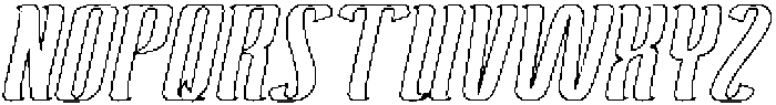 Antelope Run-Hollow otf (400) Font UPPERCASE