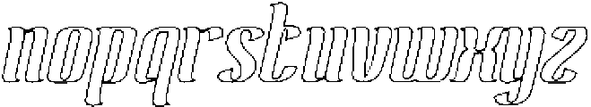 Antelope Run-Hollow otf (400) Font LOWERCASE