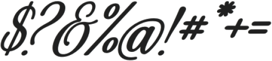 Anteri Signature Bold Italic otf (700) Font OTHER CHARS