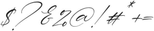 Anthoni Sifnature Italic otf (400) Font OTHER CHARS