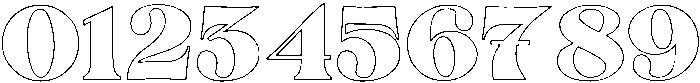 Antigua Outline otf (400) Font OTHER CHARS